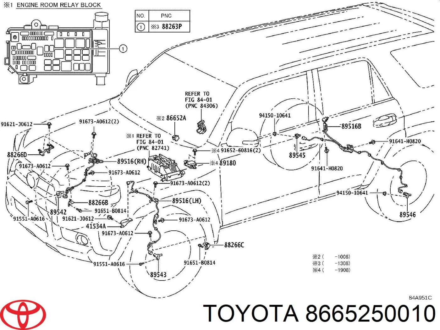 8665250010 Toyota Sinal sonoro de sensor de estacionamento/de acesso sem chave