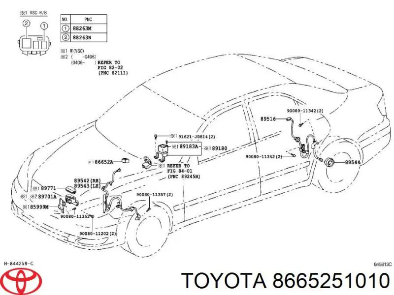  Toyota 8665251010 preço, a partir de 45,97 USD