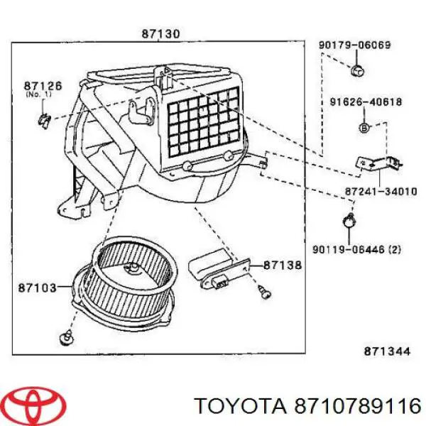 Radiador de forno (de aquecedor) Toyota 8710789116 preço, a partir de 1230,77 USD