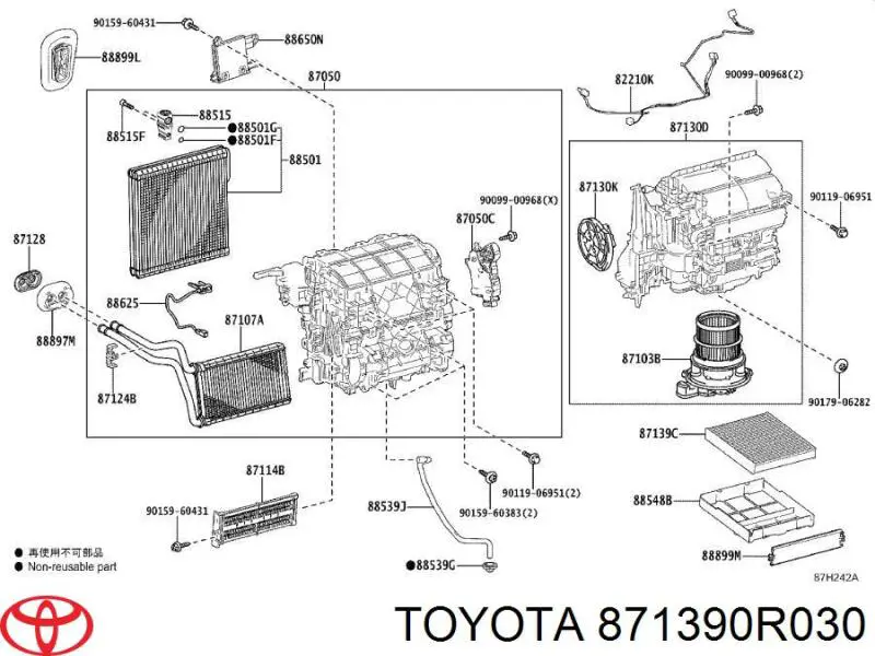 Filtro de salão Toyota 871390R030 preço, a partir de 77,31 USD