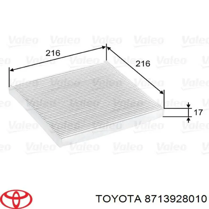 Filtro de salão Toyota 8713928010 preço, a partir de 8,79 USD