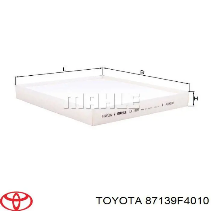 87139F4010 Toyota Filtro de salão