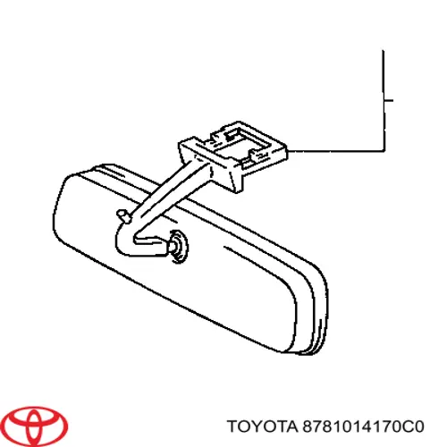 Espelho de salão interno para Toyota Avensis Verso LCM