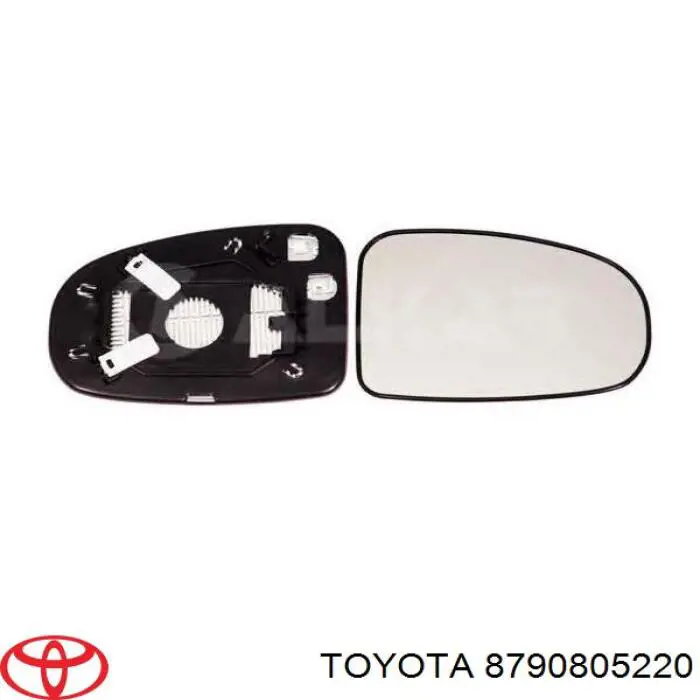 8790805220 Toyota Elemento espelhado do espelho de retrovisão direito
