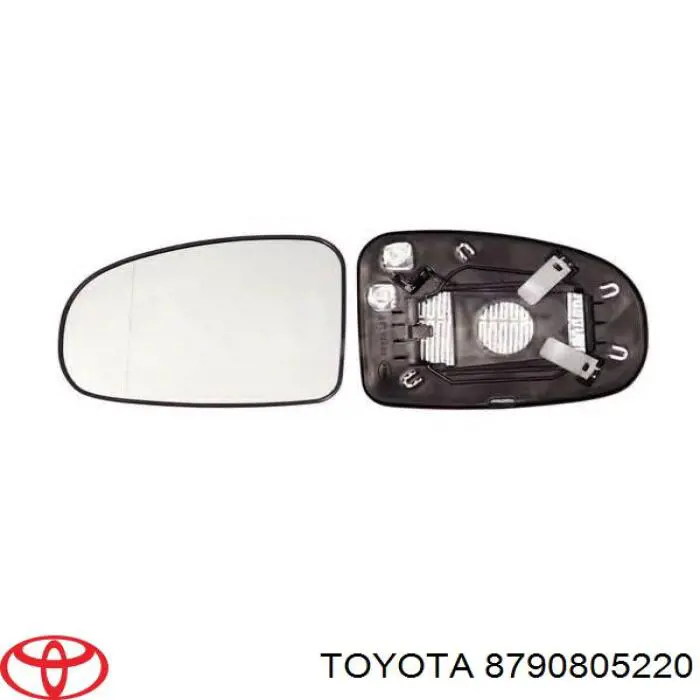 Elemento espelhado do espelho de retrovisão direito Toyota 8790805220 preço, a partir de 20,64 USD
