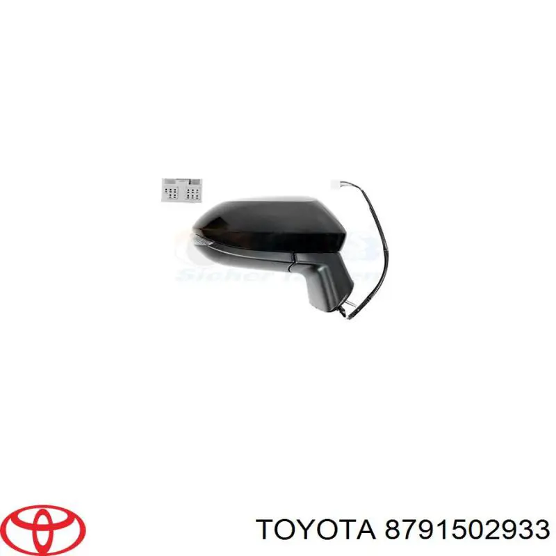 8791502933 Toyota Placa sobreposta (tampa) do espelho de retrovisão direito