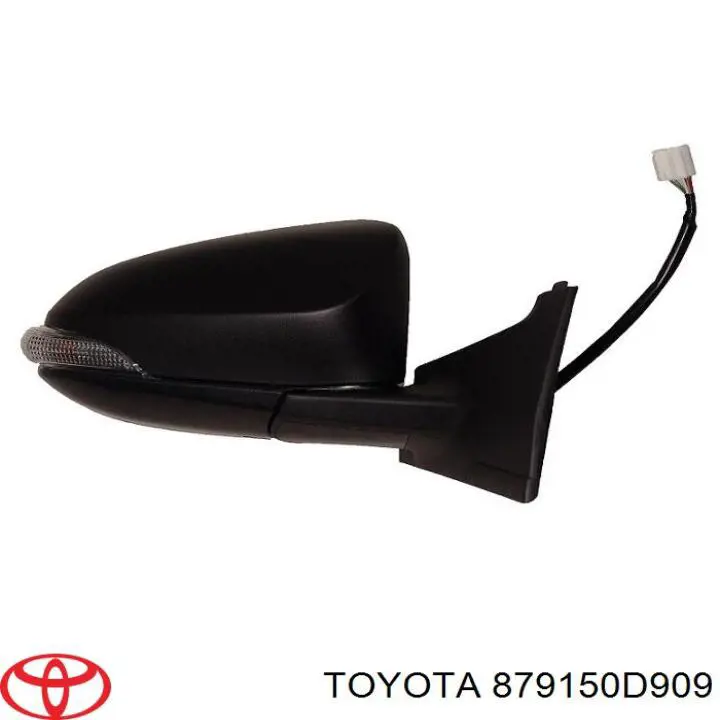 879150D909 Toyota Placa sobreposta (tampa) do espelho de retrovisão direito
