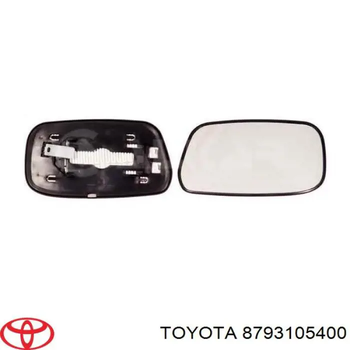 8793105400 Toyota Elemento espelhado do espelho de retrovisão direito