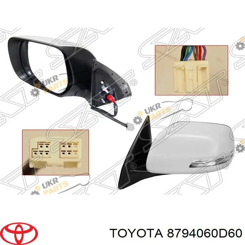 8794060D60 Toyota Espelho de retrovisão esquerdo