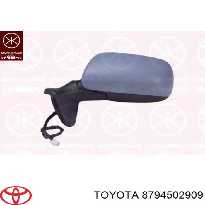 8794502909 Toyota Placa sobreposta (tampa) do espelho de retrovisão esquerdo