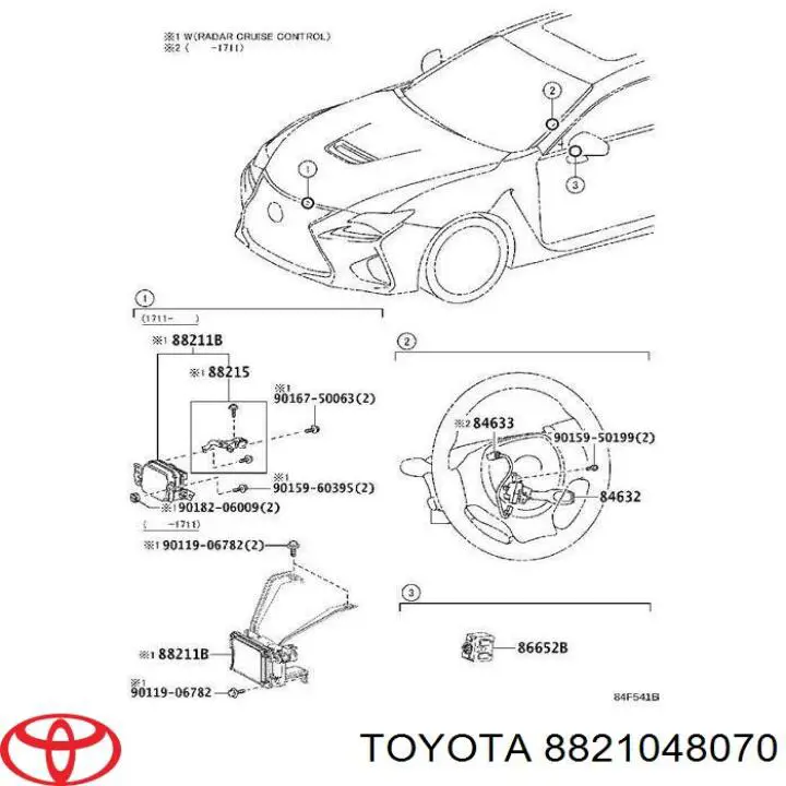 Sensor de radar de distância Toyota 8821048070 preço, a partir de 405,91 USD