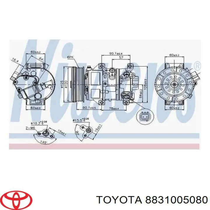 Compressor de aparelho de ar condicionado Toyota 8831005080 preço, a partir de 381,99 USD