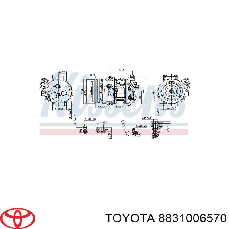 Compressor de aparelho de ar condicionado Toyota 883100R041 preço, a partir de 466,35 USD