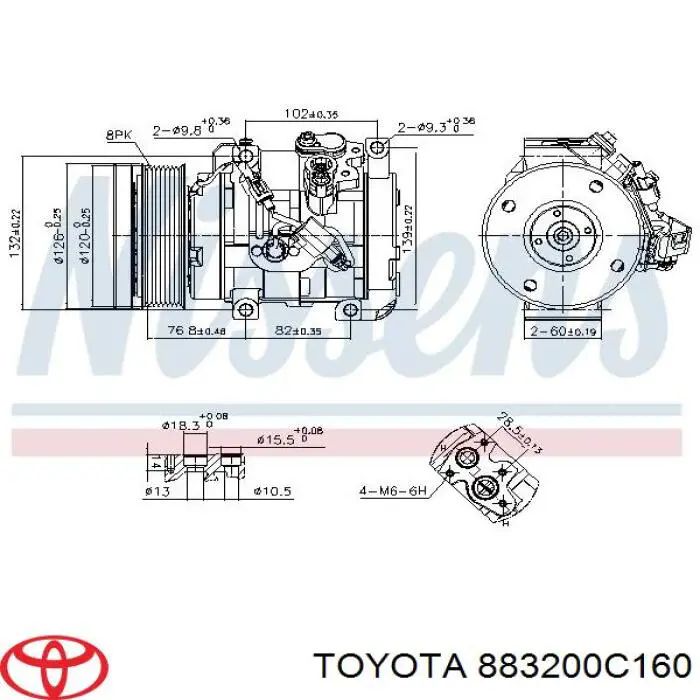 Compressor de aparelho de ar condicionado Toyota 883200C160 preço, a partir de 374,20 USD