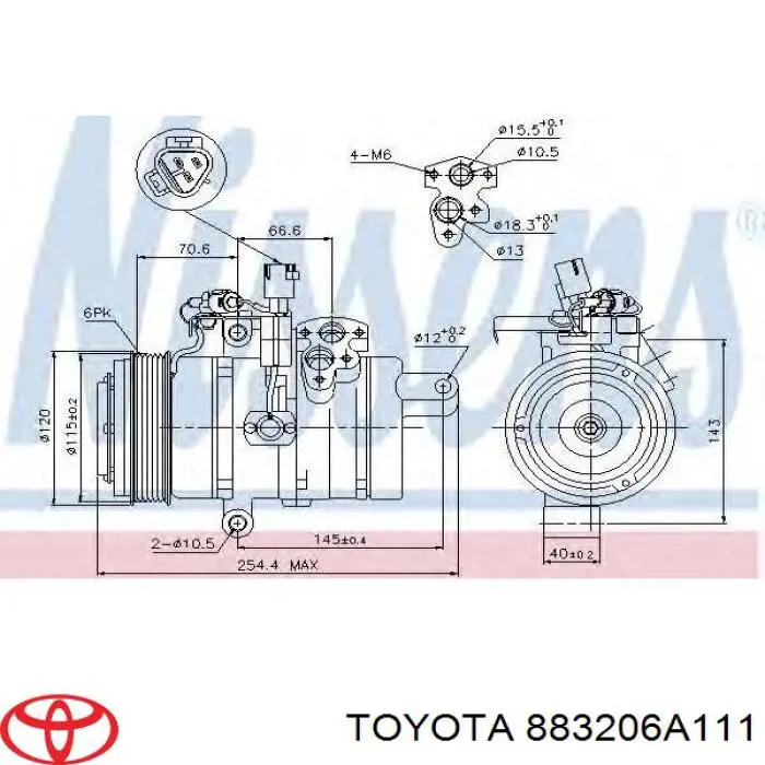 Compre 883206A111 Toyota Compressor de aparelho de ar condicionado