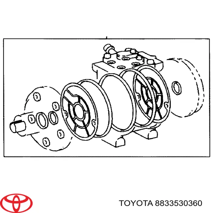 Kit de reparação do compressor de aparelho de ar condicionado Toyota 8833530360 preço, a partir de 82,69 USD