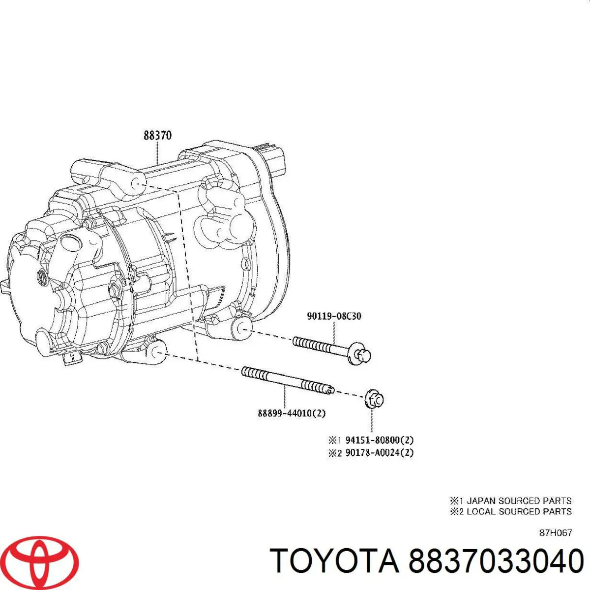 Compressor de aparelho de ar condicionado Toyota 8837033040 preço, a partir de 354,13 USD