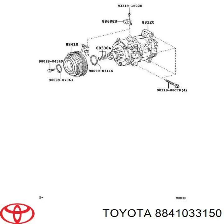 Acoplamento (bobina magnética) do compressor de aparelho de ar condicionado Toyota 8841033150 preço, a partir de 722,75 USD