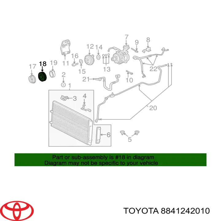 Polia do compressor de aparelho de ar condicionado Toyota 8841242010 preço, a partir de 608,51 USD