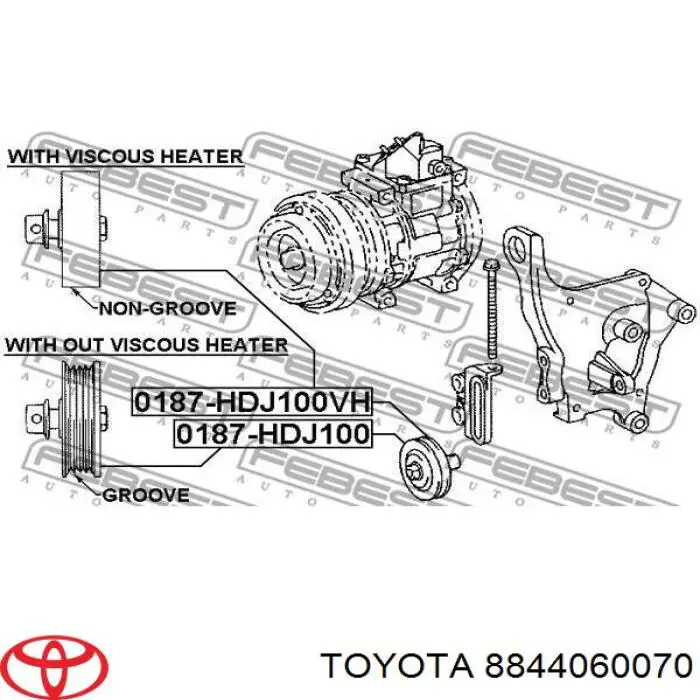Rolo de reguladora de tensão da correia de transmissão Toyota 8844060070 preço, a partir de 38,21 USD