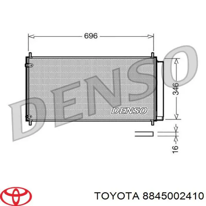 Compre 8845002410 Toyota Radiador de aparelho de ar condicionado