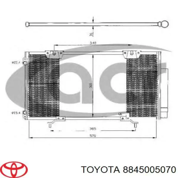 8845005070 Toyota Radiador de aparelho de ar condicionado