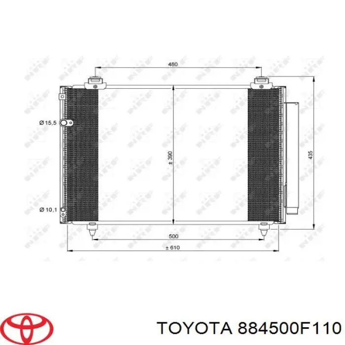 Radiador de aparelho de ar condicionado Toyota 884500F110 preço, a partir de 79,47 USD