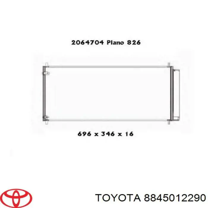 Compre 8845012290 Toyota Radiador de aparelho de ar condicionado