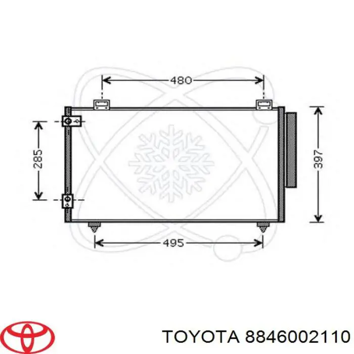 Radiador de aparelho de ar condicionado Toyota 8846002110 preço, a partir de 57,89 USD