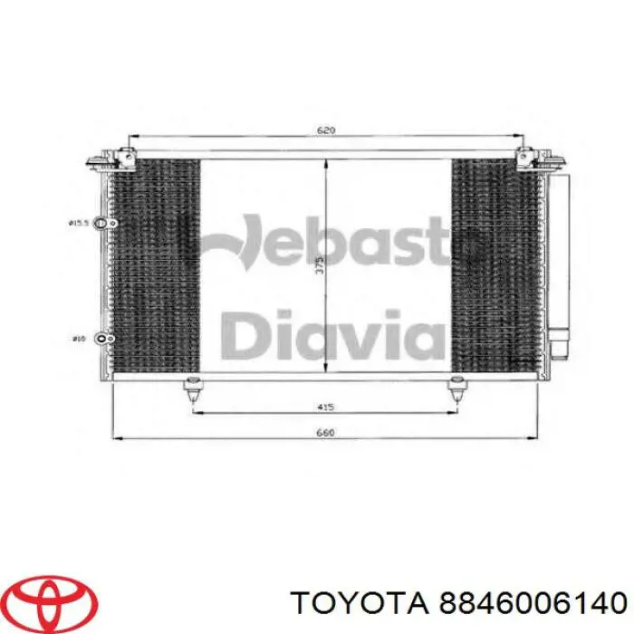 Compre 8846006140 Toyota Radiador de aparelho de ar condicionado
