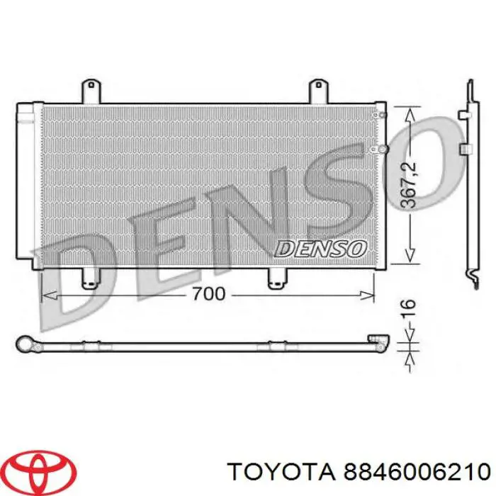 Radiador de aparelho de ar condicionado Toyota 8846006210 preço, a partir de 104,74 USD