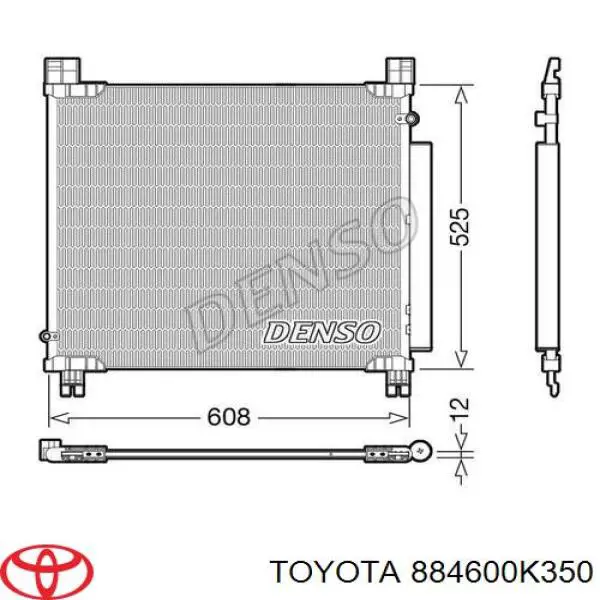 884600K350 Toyota Radiador de aparelho de ar condicionado