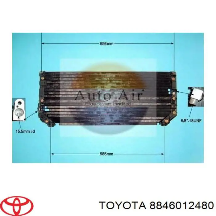 Compre 8846012480 Toyota Radiador de aparelho de ar condicionado