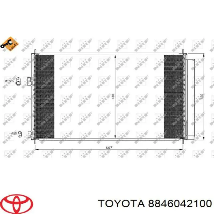 Radiador de aparelho de ar condicionado Toyota 8846042100 preço, a partir de 120,03 USD