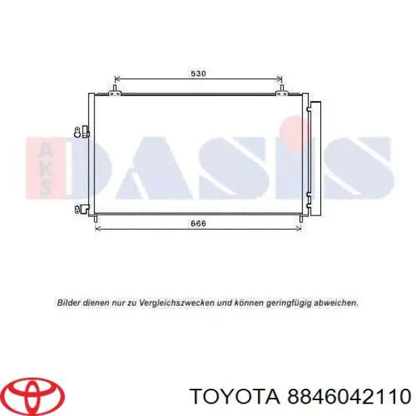 Radiador de aparelho de ar condicionado Toyota 8846042110 preço, a partir de 121,82 USD