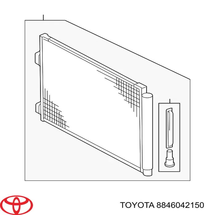 8846042150 Toyota Radiador de aparelho de ar condicionado