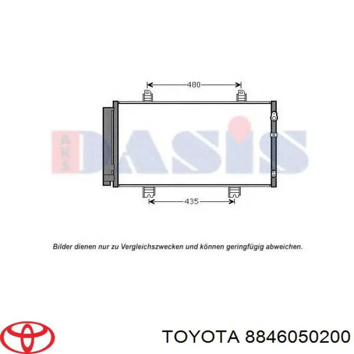 Radiador de aparelho de ar condicionado Toyota 8846050200 preço, a partir de 129,87 USD