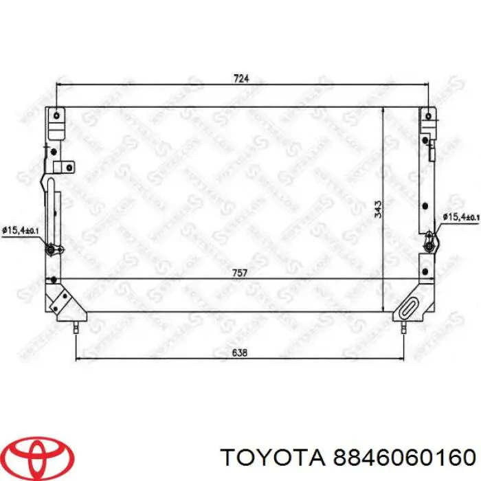 Compre 8846060160 Toyota Radiador de aparelho de ar condicionado