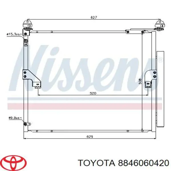 Radiador de aparelho de ar condicionado Toyota 8846060420 preço, a partir de 131,33 USD