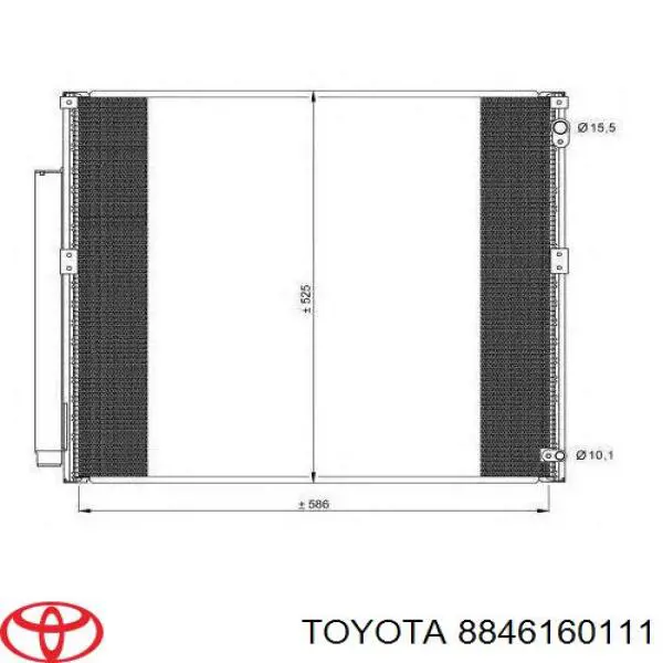 8846160111 Toyota Radiador de aparelho de ar condicionado