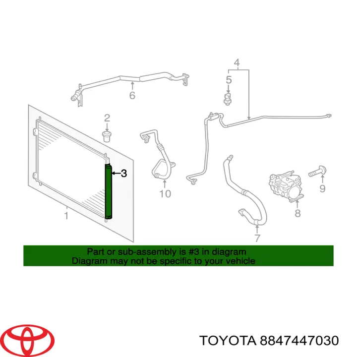 Tanque de recepção do secador de aparelho de ar condicionado Toyota 8847447030 preço, a partir de 275,24 USD