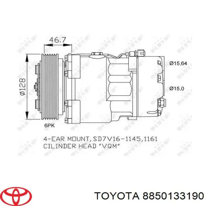Vaporizador de aparelho de ar condicionado Toyota 8850133190 preço, a partir de 125,81 USD