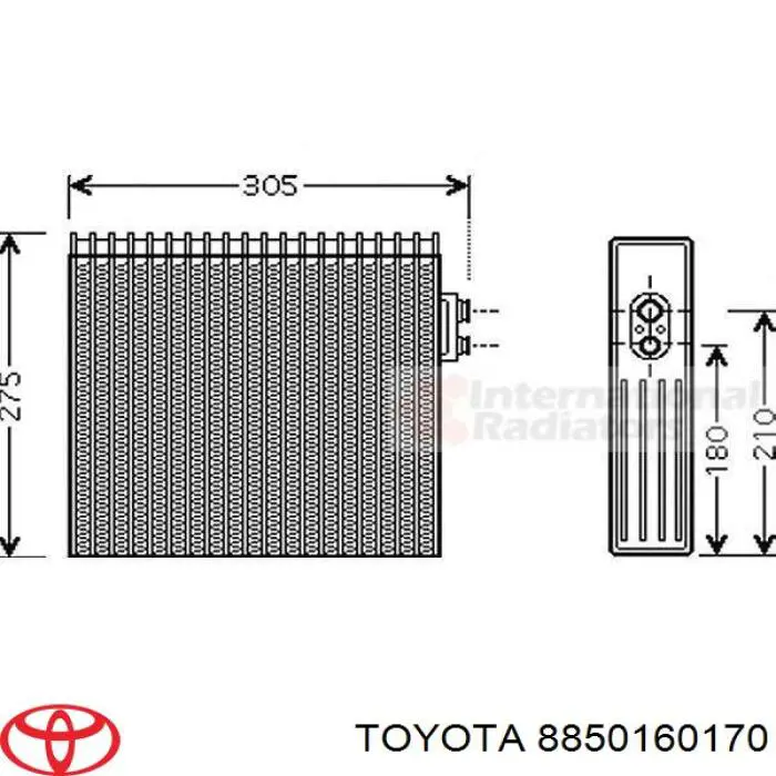Vaporizador de aparelho de ar condicionado Toyota 8850160170 preço, a partir de 145,24 USD