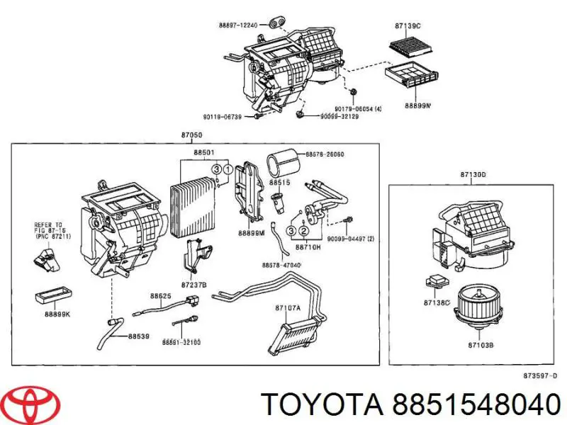Válvula TRV de aparelho de ar condicionado Toyota 8851548040 preço, a partir de 77,48 USD