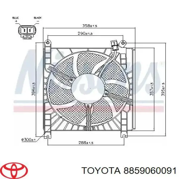 Ventilador (roda de aletas) do radiador de aparelho de ar condicionado Toyota 8859060091 preço, a partir de 190,19 USD