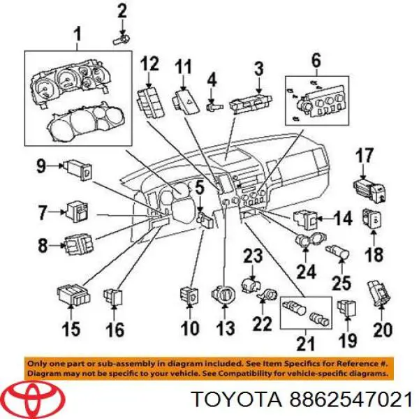  Sensor de temperatura de ar no salão Toyota Corolla sedan (E15) (2006 - 2014) 