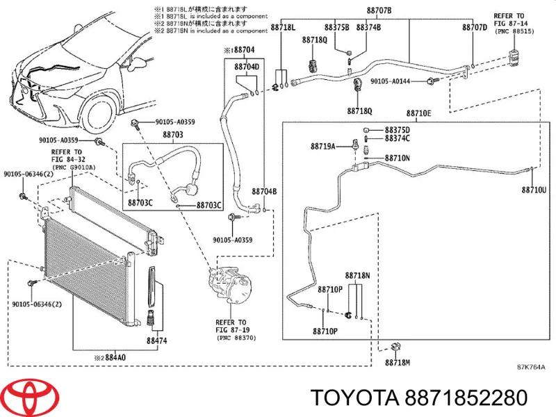 Braçadeira de mangueira de aparelho de ar condicionado Toyota 8871852280 preço, a partir de 17,84 USD
