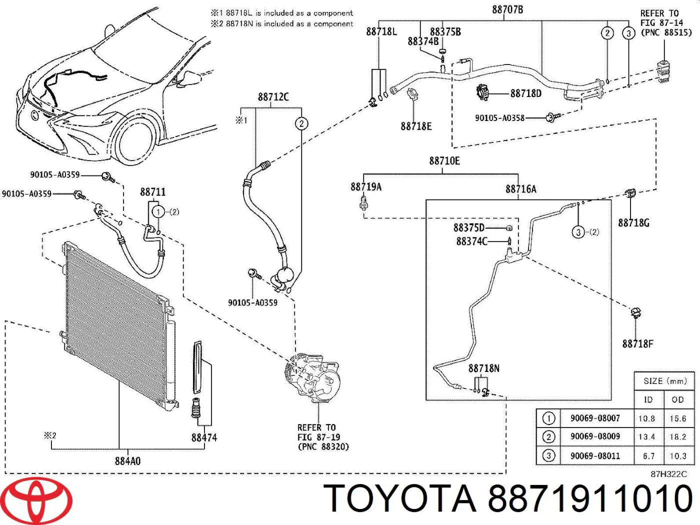 Compre 8871911010 Toyota Válvula TRV de aparelho de ar condicionado