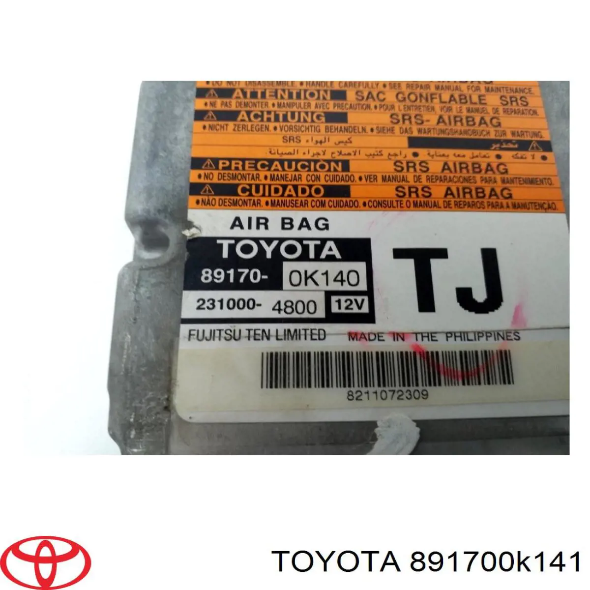 Compre 891700K141 Toyota Módulo processador de controlo da bolsa de ar (Centralina eletrônica AIRBAG)