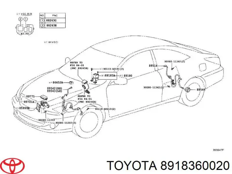 Compre 8918360020 Toyota Sensor de aceleração transversal (ESP)